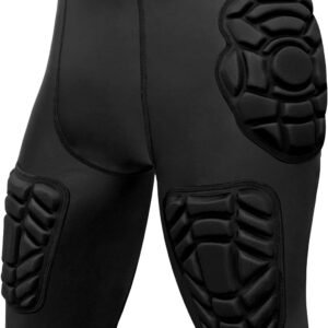 Tights with Hip,Thigh, Tailbone Padding, 5 Pad Football Girdle