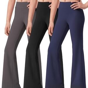 Girls Flare Leggings Kids Bell Bottom High Waisted